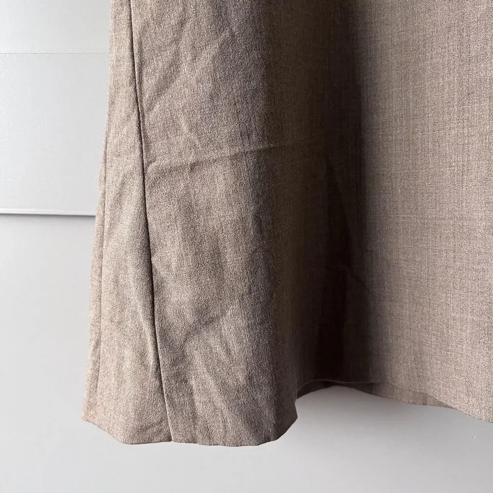 Banana Republic Skirt Womens Brown Wool Blend A Line Lined Made In Italy Classic